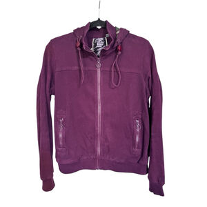 L.A.M.B. Gwen Stefani Vintage Y2K 2007 Zip Up Hoodie Sweatshirt Size XL Burgundy